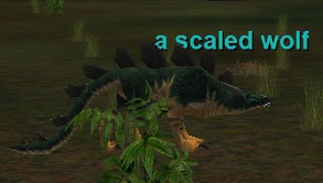 a scaled wolf